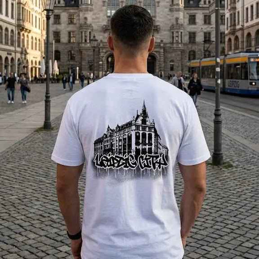Weißes “Leipzig City” Neues Rathaus Backprint